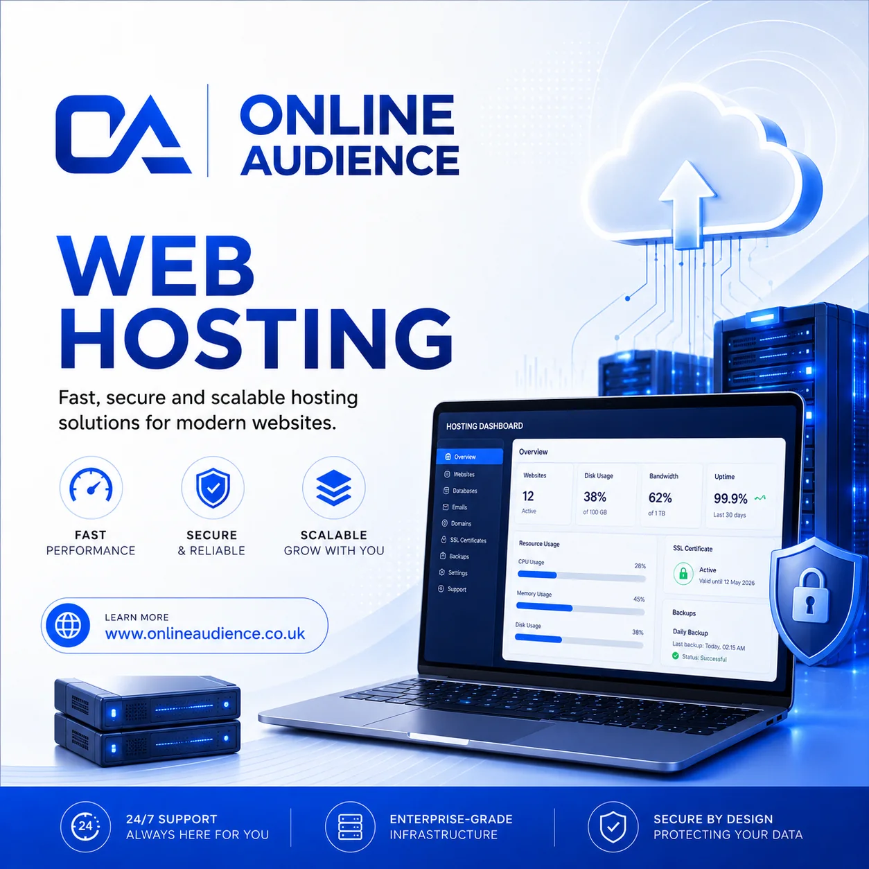 Give your charity or hospital station a clear online home.
