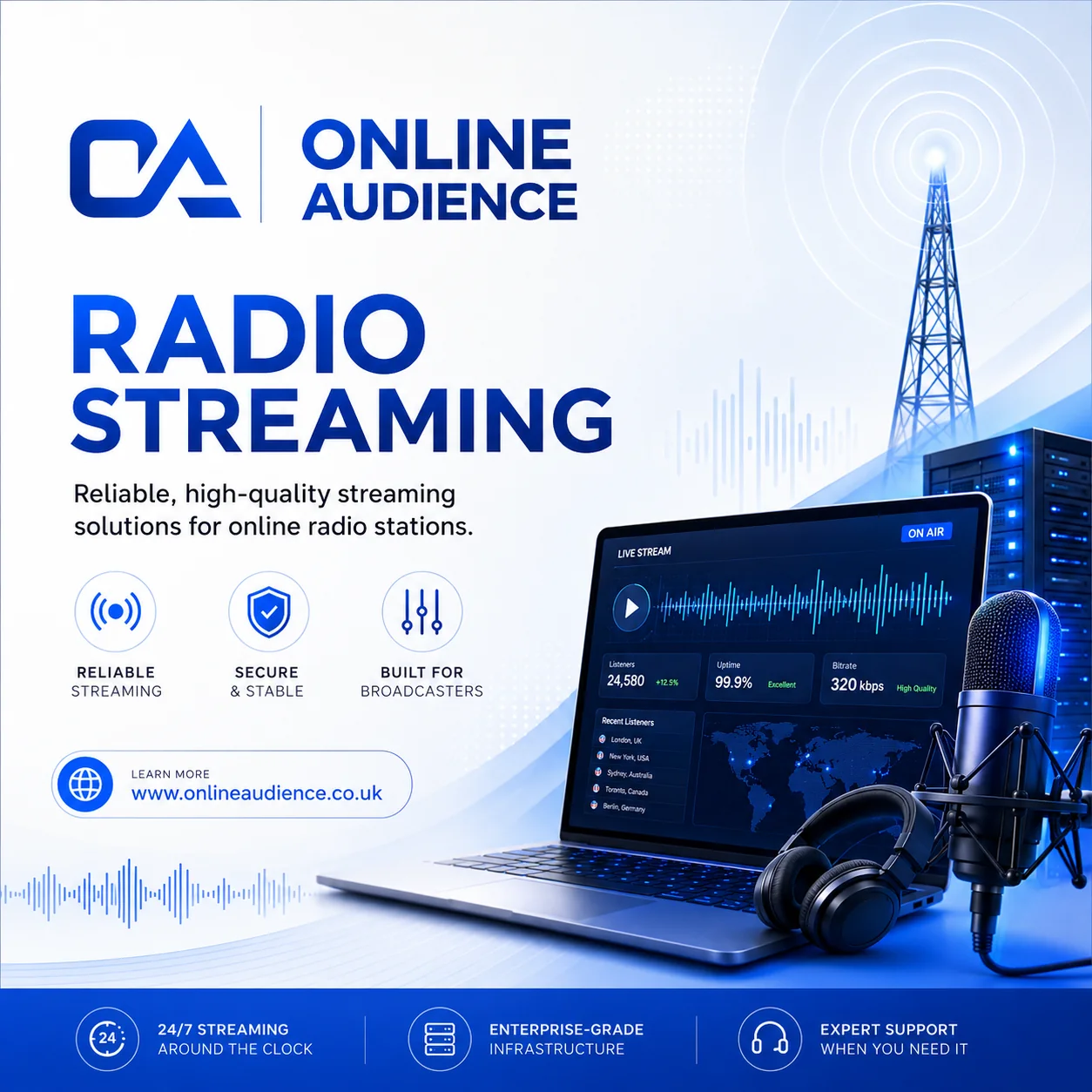 Never let listeners miss a broadcast.