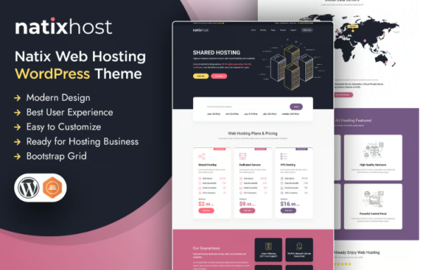 Natix | Web Hosting WordPress Theme