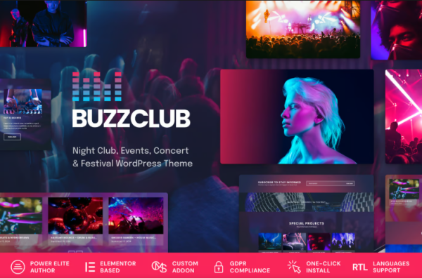 Buzz Club - Night Club, DJ & Music WordPress Theme